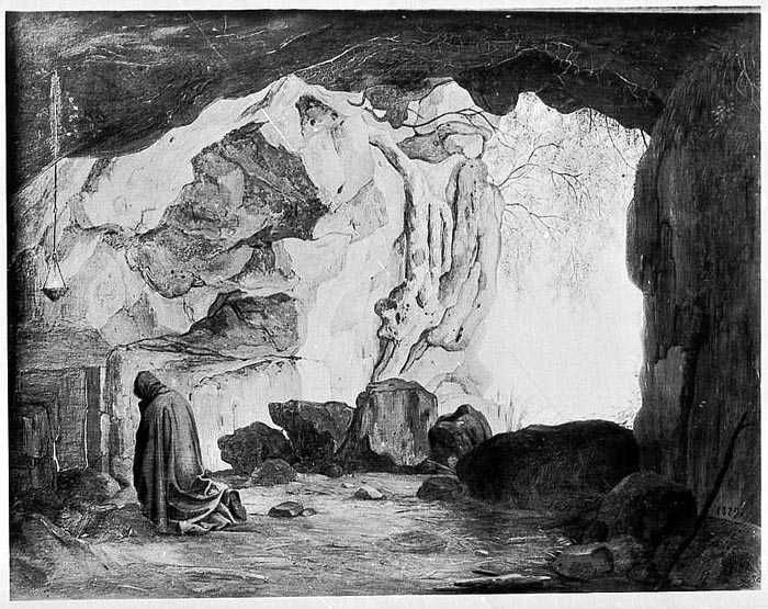 rohden_johann martin von_betender eremit n'einer grotte_1829