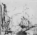 rembrandt harmensz van rijn_betender hieronymus n'felsiger landschaft_um 1648_1650